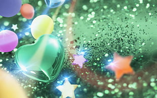 multicolored glitters and star illustration HD wallpaper