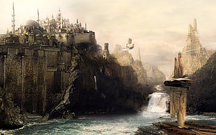 online game application wallpaper, fantasy art, fantasy city