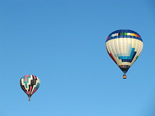 two Hot Air balloons photo during daytime