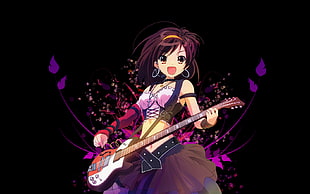 Haruhi Suzumiya, Suzumiya Haruhi , The Melancholy of Haruhi Suzumiya, guitar HD wallpaper