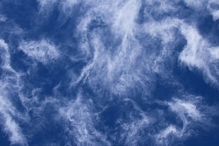 blue cloudy sky, Clouds, Sky, Porous HD wallpaper