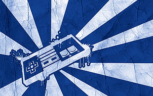 blue and white gaming controller digital wallpaper, Nintendo, minimalism, video games, Nintendo Entertainment System