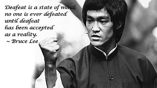 Bruce Lee, Bruce Lee, typography, quote, men