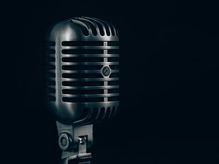 gray condenser microphone, Microphone, Device, Dark background