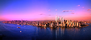 Manhattan, New York photo, city, urban, cityscape, panoramas HD wallpaper