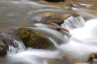 running water in river, piney river HD wallpaper