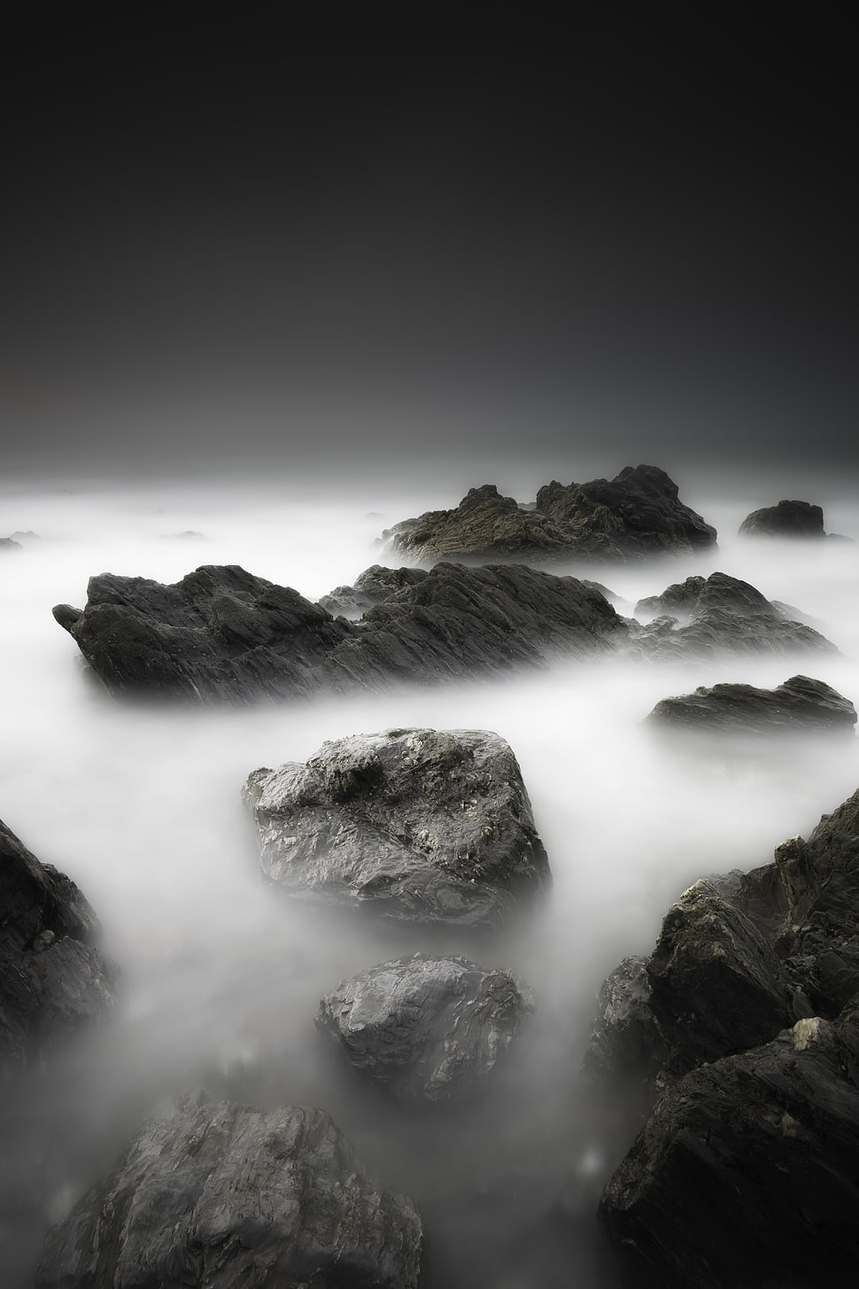 black cliffs HD wallpaper