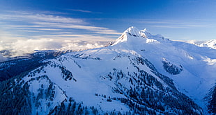 snow-covered mountain, Mountains, Snow, Vertex