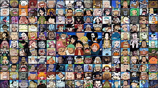 anime photo collage, One Piece, collage, anime