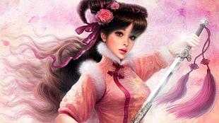 female swordsman illustration