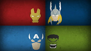 Thor and Iron Man illustration, The Avengers, Blo0p, Captain America, Iron Man