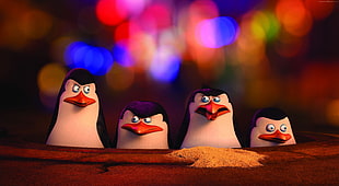 Four Penguin form Madascasar movies