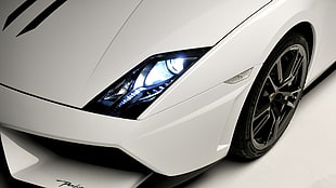 white car, Lamborghini Gallardo, car HD wallpaper