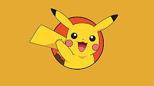 Pokemon Pikachu, Pikachu, Pokémon, anime, yellow