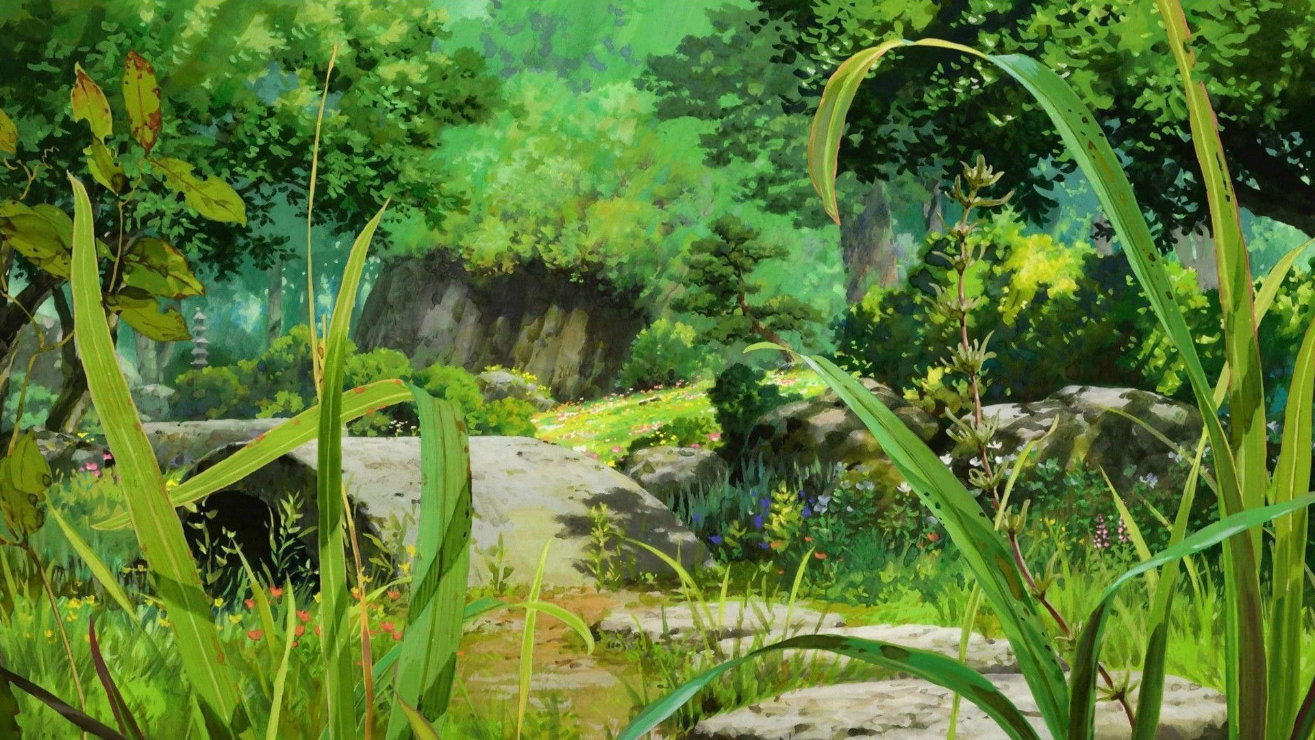 Travnata Dolina Anime-artwork-forest-nature-wallpaper