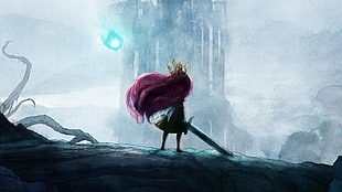 warrior princess game character illustration
