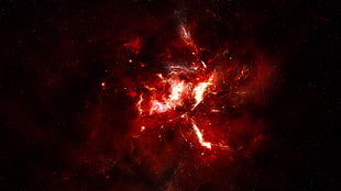 red galaxy, science fiction HD wallpaper