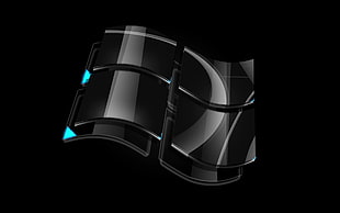 illustration of black Windows logo