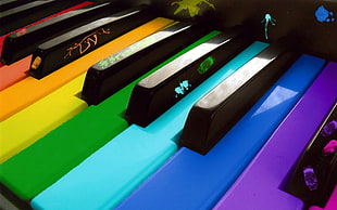 multi colored piano