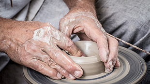 photography of person making pot HD wallpaper