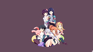 female cartoon characters, Eromanga-sensei, Izumi Sagiri, Takasago Tomoe, Elf Yamada  HD wallpaper