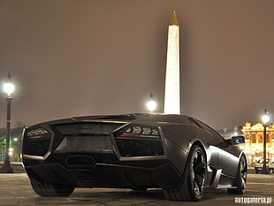 black Lamborghini car, car, Lamborghini