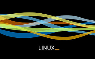 assorted-color Linux wave-line wallpaper, Linux, GNU