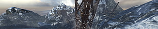 snow-covered mountain, Tomb Raider, Eyefinity, video games, triple screen HD wallpaper