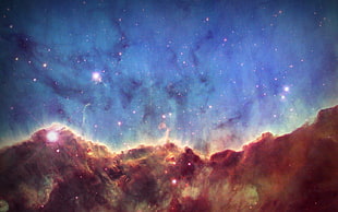 galaxy with stars, nebula, space, NASA, space art HD wallpaper