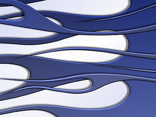 blue and white digital wallpaper