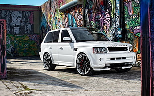 white Land Rover Range Rover SUV, car, luxury cars, Range Rover, white cars HD wallpaper