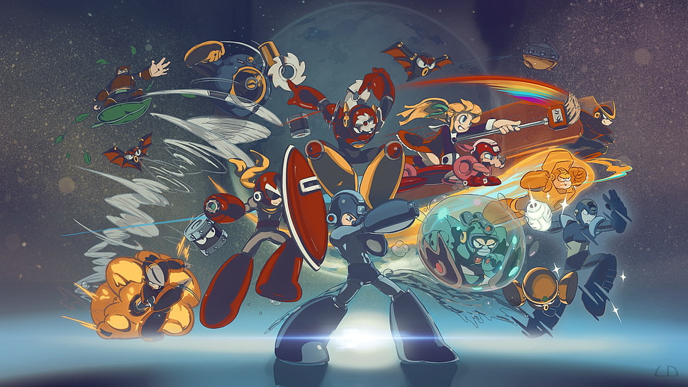 Mega Man poster, Mega Man, rockman, video games HD wallpaper
