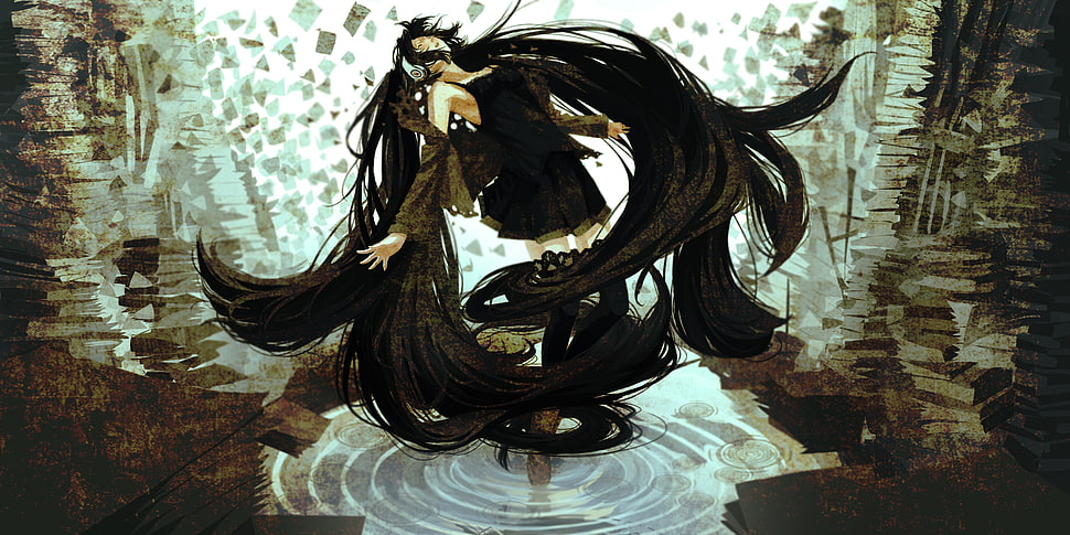 Hatsune Miku illustration HD wallpaper
