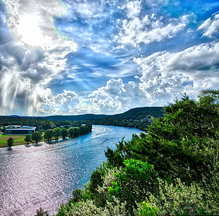 landscape photography of body of water near trees during daytime, colorado river, austin