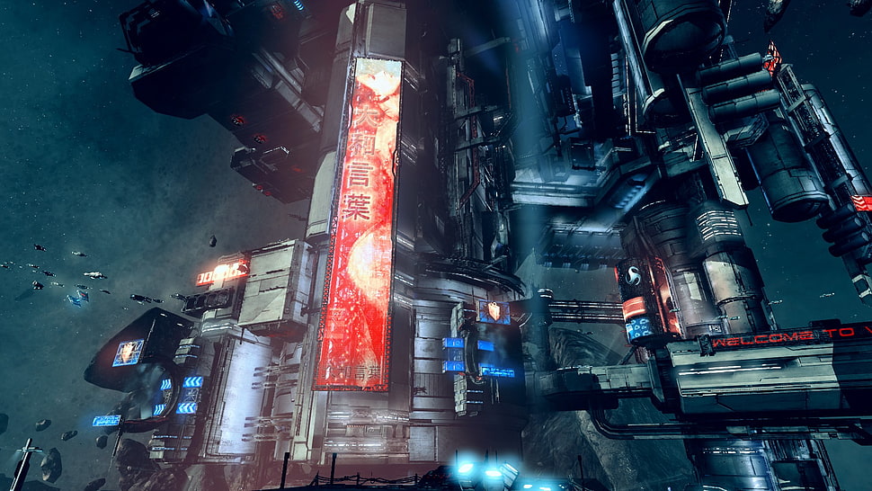 buildings game graphic wallpaper, space, spaceship, Star Citizen HD wallpaper