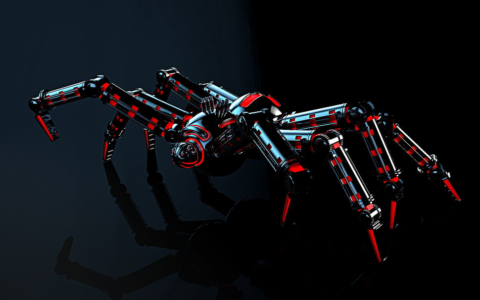 red and gray spider toy HD wallpaper
