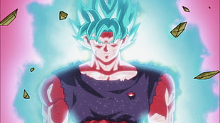 Son Goku Super Saiyan God illustration, Son Goku, Kaio-ken, jubbai, super sayan blue HD wallpaper