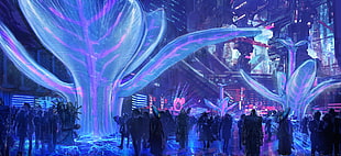 Ready Player One movie still screenshot, Valerian and the City of a Thousand Planets, concept cars, Big Market, crowds
