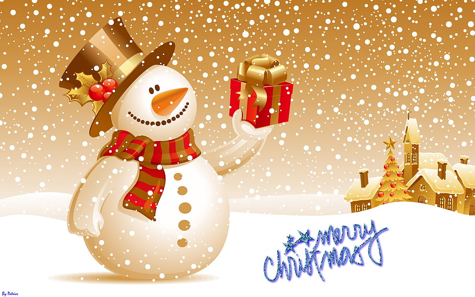 Merry Christmas greeting graphic wallpaper HD wallpaper