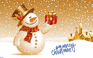 Merry Christmas greeting graphic wallpaper