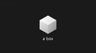 a box illustration, boxes, simple, space, text HD wallpaper