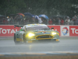 green Aston Martin GT Lemans