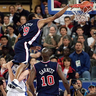 Vince Carter and Kevin Garnett, Vince Carter, NBA, basketball, dunks HD wallpaper