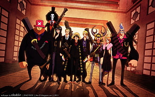 One Piece anime poster, One Piece, Monkey D. Luffy, Nico Robin, Tony Tony Chopper