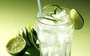 lemonade on clear drinking glass