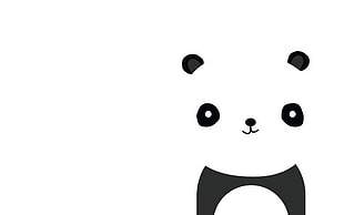 Panda illustration HD wallpaper