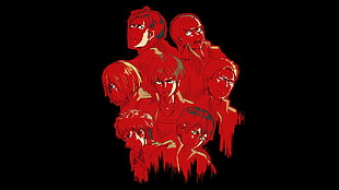 anime character illustration, Shingeki no Kyojin, Mikasa Ackerman, Eren Jeager, Levi Ackerman