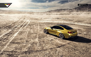 yellow coupe, Vorsteiner, BMW, BMW M4, BMW M4 GTRS4 HD wallpaper