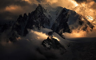 snow-covered mountain, mountains, Alps, nature, summit
