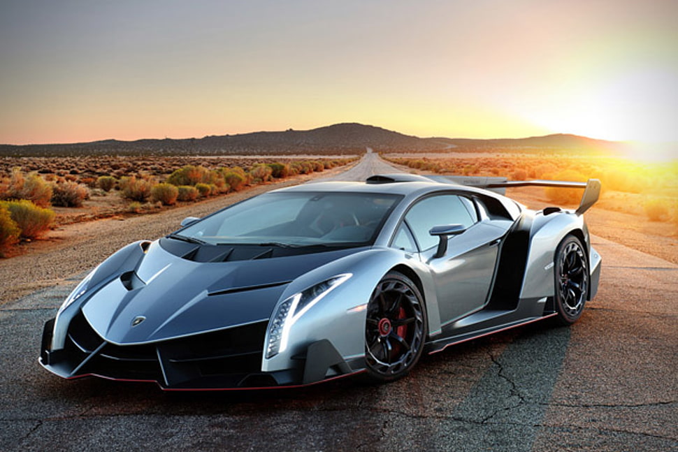 silver Lamborghini Gallardo HD wallpaper